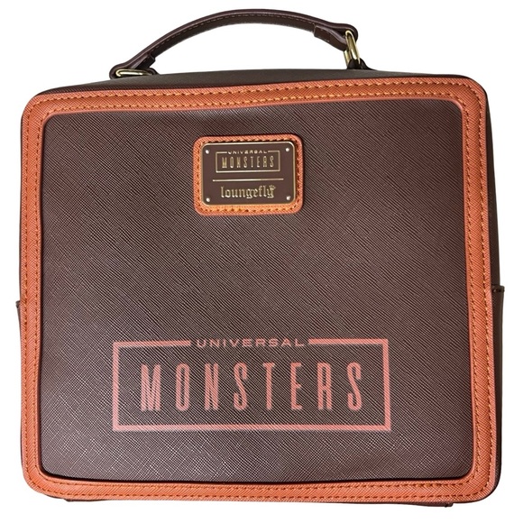 LOUNGEFLY Universal Monsters Vintage TV Triple Lenticular Crossbody / Handle Bag - Picture 2 of 16